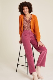 [W24G82] Organic cotton corduroy pants (red violet)