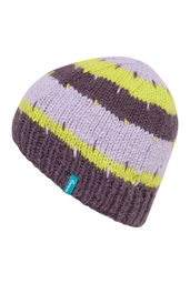 [W24M01] Patterned wool hat (plum)