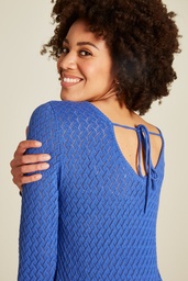 [S25C63] Knitted sweater (dazzling blue)