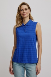 [S25C162] Ajour jersey blouse (dazzling blue)