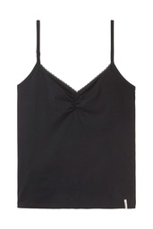 [S25U04] Spaghetti-Top mit Spitze (black)