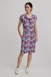 [S25E150] Short EcoVero™ dress (blue bloom)