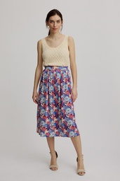 [S25F150] Long skirt made from EcoVero viscose™ (blue bloom)