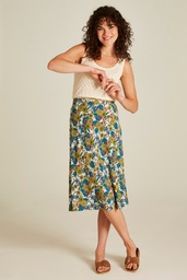 [S25F21] Long skirt made from EcoVero viscose™ (bouquet)