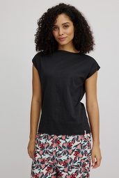 [S25C42] Loose shirt with details (black 1)