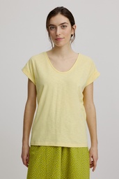 [S25C43] Lockeres Shirt aus Biobaumwolle (lemon)