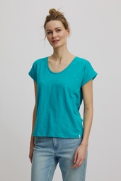 [S25C43] Loose shirt made of organic cotton (lake)