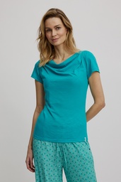 [S25C44] Shirt with waterfall neckline (lake)