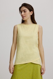 [S25C45] Top in wrap look (lemon)