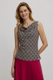 [S25C05] Top with waterfall neckline (kaleidoscope)