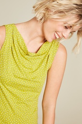 [S25C05] Top with waterfall neckline (dots)