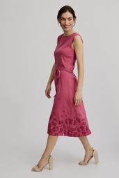 [S25E11] Flower magic jersey dress (rose wine)