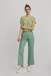 [S25G93] Comfortable twill pants (granite green)