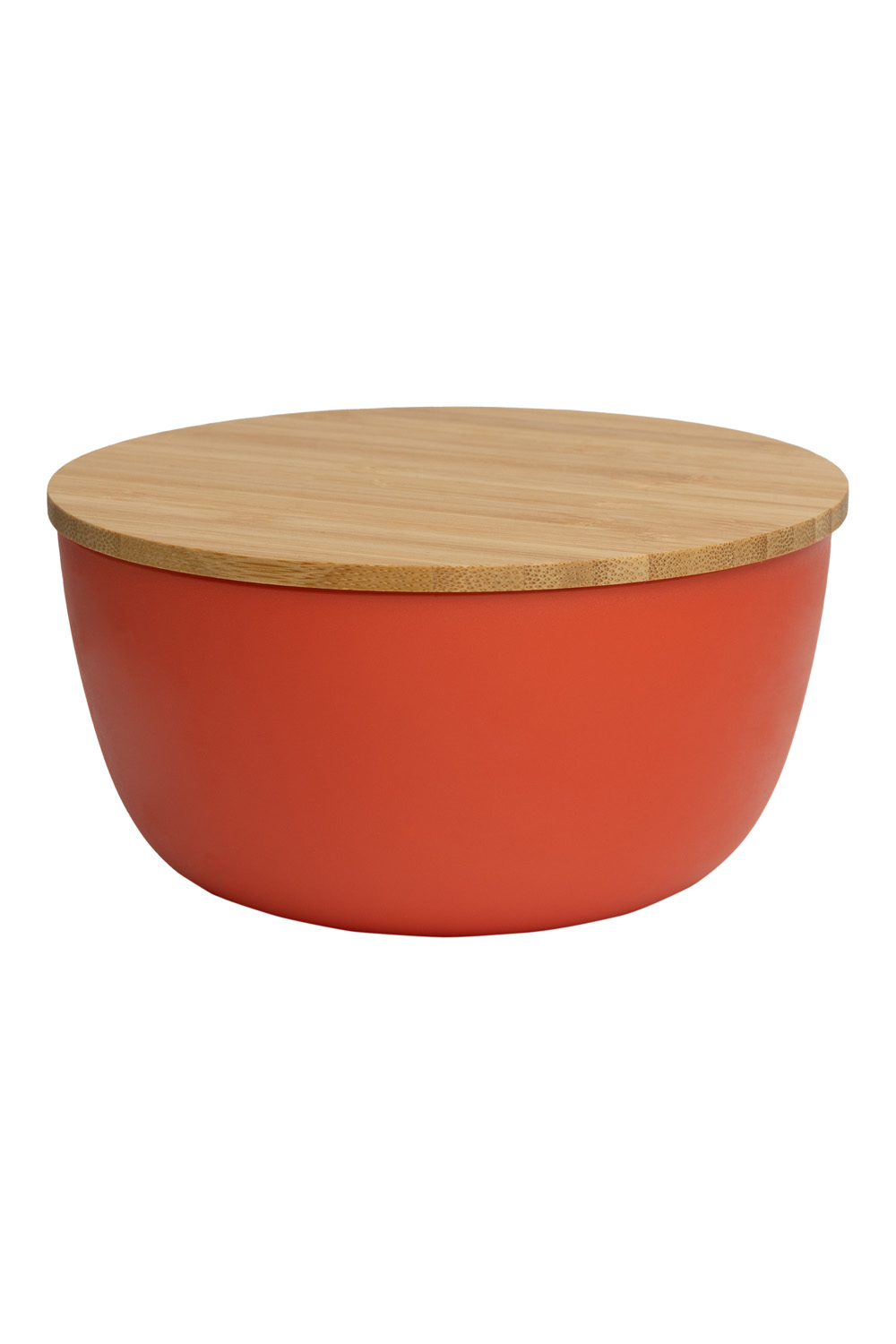 Bowl with bamboo lid PLAIN 13,9 cm red | Tranquillo